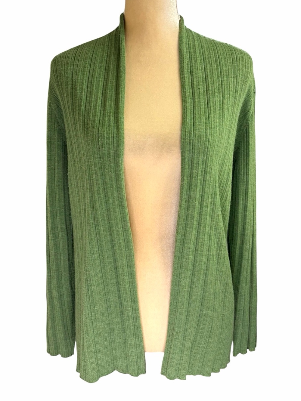 Eileen Fisher Merino Wool Open Front Cardigan Sweater Small